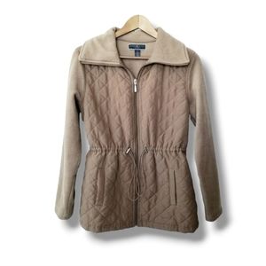 Karen Scott Quilted Cinched Waist Coat | Small
